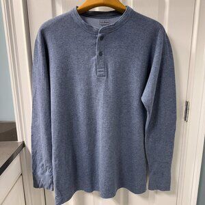 L.L. Bean River Drivers Wool Blend Base Layer Henley Shirt Size XL Tall